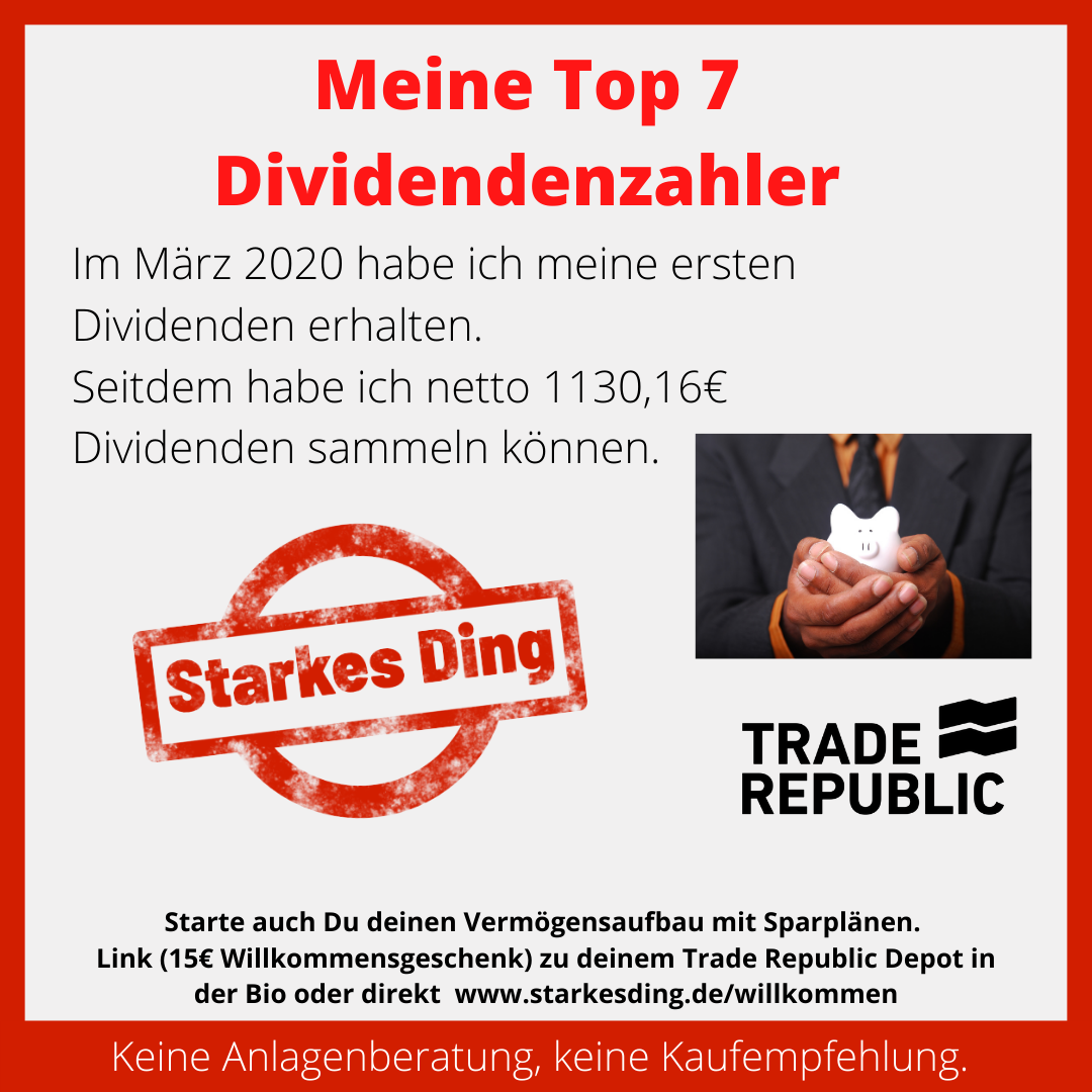 Read more about the article Meine Top7 Dividendenzahler
