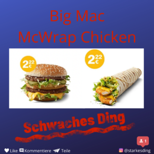 Read more about the article Big Mac und McWrap Chicken Spezial
